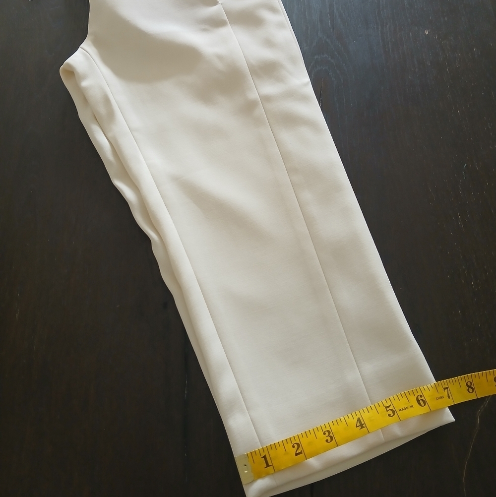 BCBGMAXAZRIA White Women's Capri Dress Pants Trousers Size:0 - Picture 11 of 13